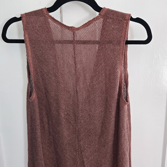 Free People Beach Stretch Knit V-Neck Midi Dress Swim Coverup Rust Color Size XS - Picture 5 of 11